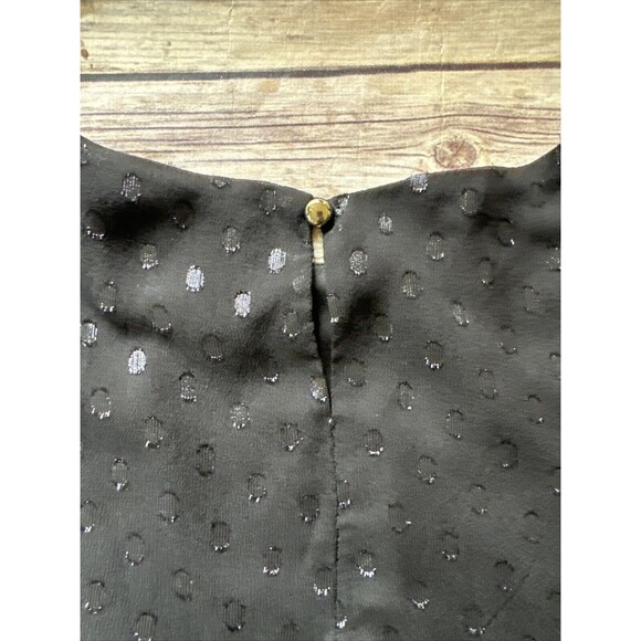 Lilly Pulitzer Cleme Black Silk Dress Onyx Metallic Chiffon Size 0 - Picture 10 of 10